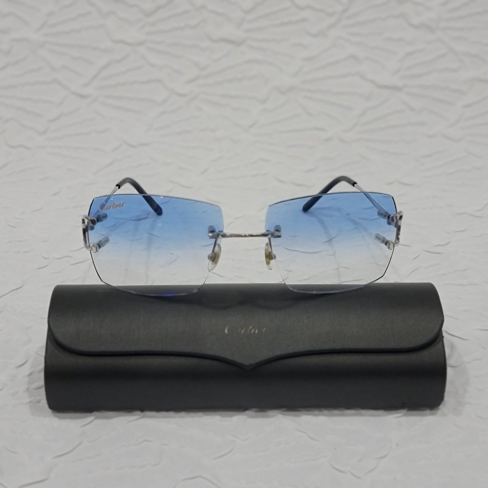 Cartier Rimless Rect. Frame Glasses